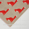 creative design red fox pattern jacquard design super absorbent bath mat BM-038